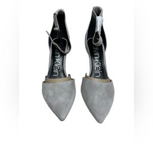 NWT Calvin Klein Grey Suede Pumps 9.5